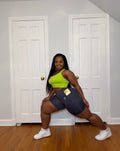 PowerFit knee pocket biker shorts
